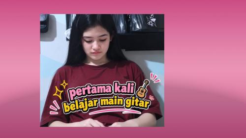 Pertama maen gitar